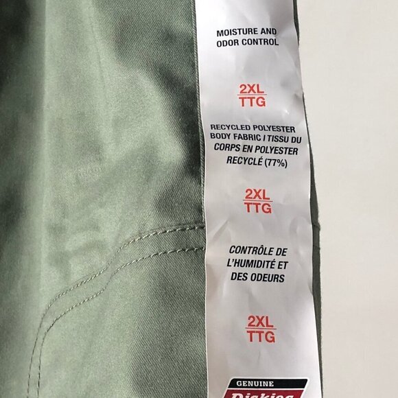NWT Dickies Women Wide Leg Pull On Pants Moisture Odour Control Khaki Green XXL - Picture 8 of 14